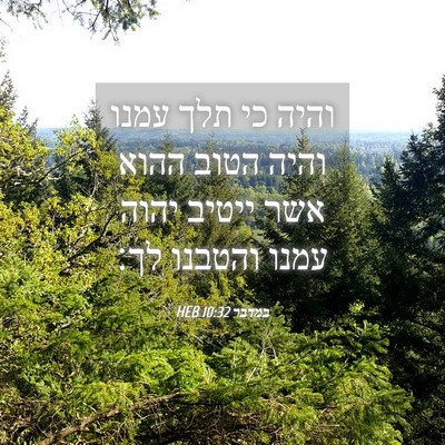 Picture 04 - במדבר 10:32 HEB - והיה כי תלך עמנו והיה הטוב - Bible Verse Picture