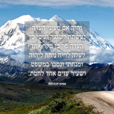 Picture 04 - במדבר 15:24 HEB - והיה אם מעיני העדה נעשתה - Bible Verse Picture