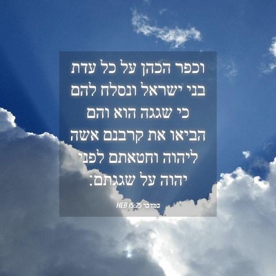 Picture 04 - במדבר 15:25 HEB - וכפר הכהן על כל עדת בני - Bible Verse Picture