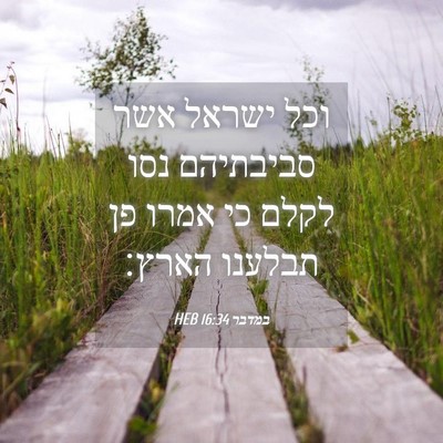 Picture 04 - במדבר 16:34 HEB - וכל ישראל אשר סביבתיהם נסו - Bible Verse Picture