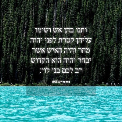 Picture 04 - במדבר 16:7 HEB - ותנו בהן אש ושימו עליהן - Bible Verse Picture