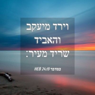 Picture 04 - במדבר 24:19 HEB - וירד מיעקב והאביד שריד - Bible Verse Picture