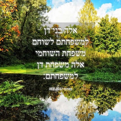 Picture 04 - במדבר 26:42 HEB - אלה בני דן למשפחתם לשוחם - Bible Verse Picture