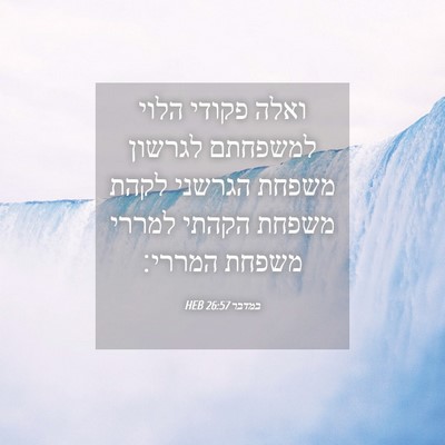 Picture 04 - במדבר 26:57 HEB - ואלה פקודי הלוי למשפחתם - Bible Verse Picture