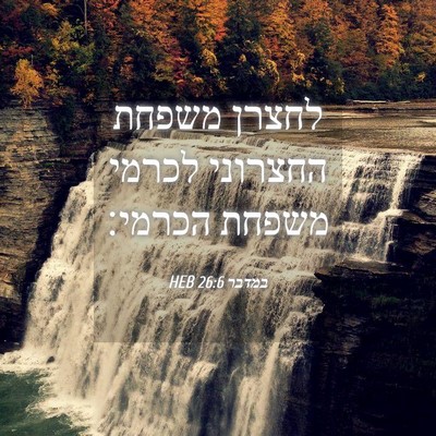 Picture 04 - במדבר 26:6 HEB - לחצרן משפחת החצרוני לכרמי - Bible Verse Picture