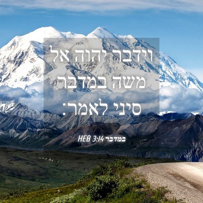 Picture 04 - במדבר 3:14 HEB - וידבר יהוה אל משה במדבר - Bible Verse Picture