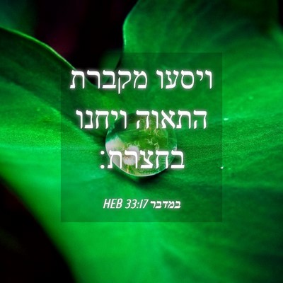 Picture 04 - במדבר 33:17 HEB - ויסעו מקברת התאוה ויחנו - Bible Verse Picture