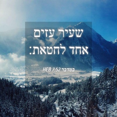 Picture 04 - במדבר 7:52 HEB - שעיר עזים אחד - Bible Verse Picture