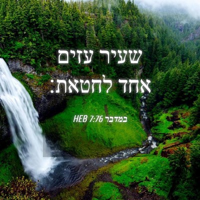 Picture 04 - במדבר 7:76 HEB - שעיר עזים אחד - Bible Verse Picture