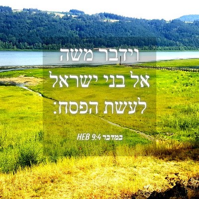 Picture 04 - במדבר 9:4 HEB - וידבר משה אל בני ישראל לעשת - Bible Verse Picture