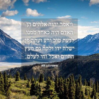 Picture 04 - בראשית 3:22 HEB - ויאמר יהוה אלהים הן האדם - Bible Verse Picture