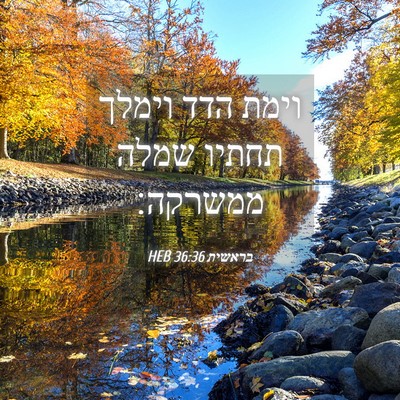 Picture 04 - בראשית 36:36 HEB - וימת הדד וימלך תחתיו שמלה - Bible Verse Picture