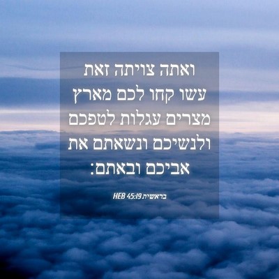 Picture 04 - בראשית 45:19 HEB - ואתה צויתה זאת עשו קחו לכם - Bible Verse Picture