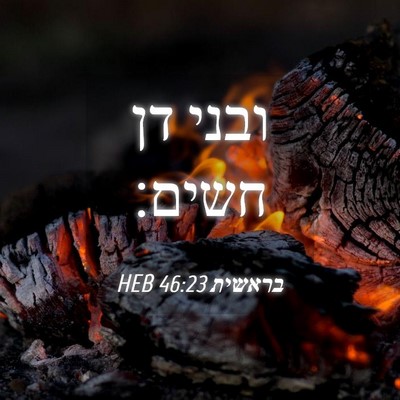 Picture 04 - בראשית 46:23 HEB - ובני דן - Bible Verse Picture