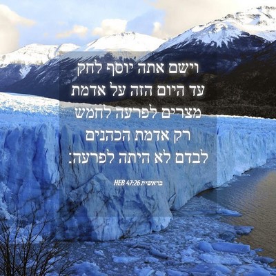 Picture 04 - בראשית 47:26 HEB - וישם אתה יוסף לחק עד היום - Bible Verse Picture