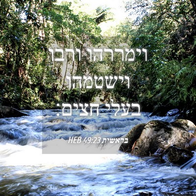 Picture 04 - בראשית 49:23 HEB - וימררהו ורבו וישטמהו בעלי - Bible Verse Picture