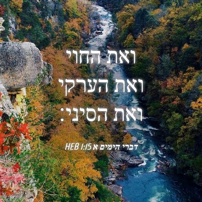 Picture 04 - דברי הימים א 1:15 HEB - ואת החוי ואת הערקי ואת - Bible Verse Picture