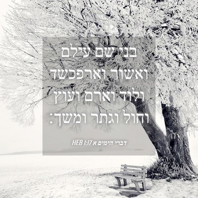 Picture 04 - דברי הימים א 1:17 HEB - בני שם עילם ואשור וארפכשד - Bible Verse Picture