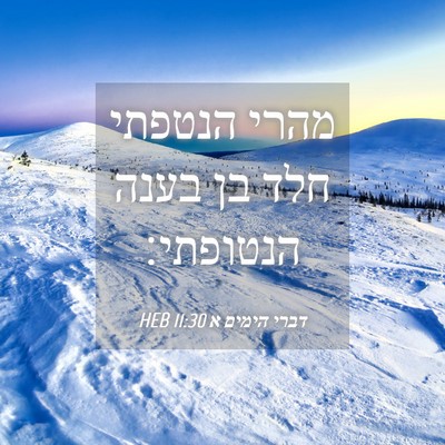 Picture 04 - דברי הימים א 11:30 HEB - מהרי הנטפתי חלד בן בענה - Bible Verse Picture