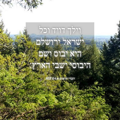 Picture 04 - דברי הימים א 11:4 HEB - וילך דויד וכל ישראל ירושלם - Bible Verse Picture
