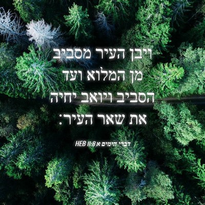 Picture 04 - דברי הימים א 11:8 HEB - ויבן העיר מסביב מן המלוא - Bible Verse Picture