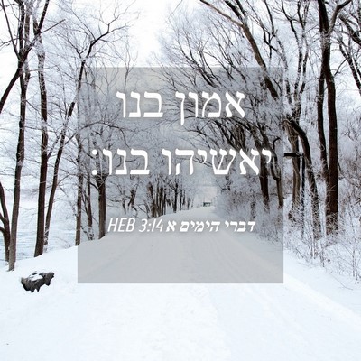Picture 04 - דברי הימים א 3:14 HEB - אמון בנו יאשיהו - Bible Verse Picture