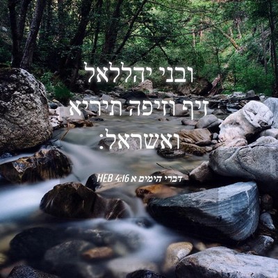 Picture 04 - דברי הימים א 4:16 HEB - ובני יהללאל זיף וזיפה - Bible Verse Picture