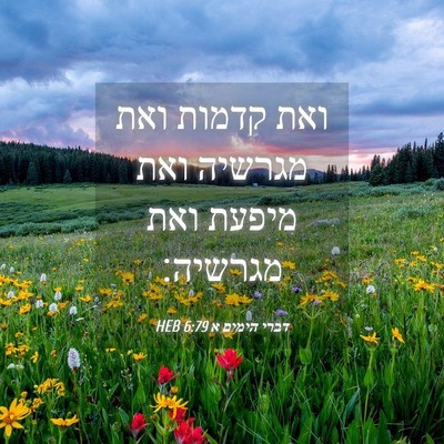 Picture 04 - דברי הימים א 6:79 HEB - ואת קדמות ואת מגרשיה ואת - Bible Verse Picture