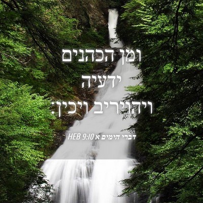 Picture 04 - דברי הימים א 9:10 HEB - ומן הכהנים ידעיה ויהויריב - Bible Verse Picture