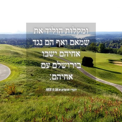 Picture 04 - דברי הימים א 9:38 HEB - ומקלות הוליד את שמאם ואף הם - Bible Verse Picture