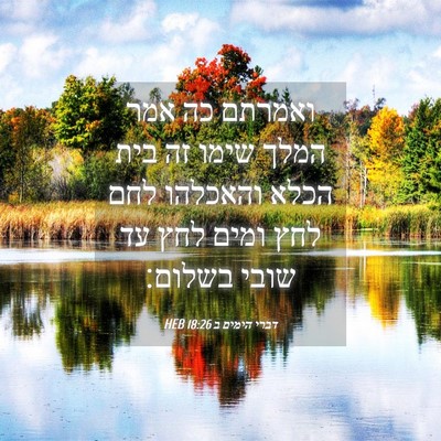 Picture 04 - דברי הימים ב 18:26 HEB - ואמרתם כה אמר המלך שימו זה - Bible Verse Picture