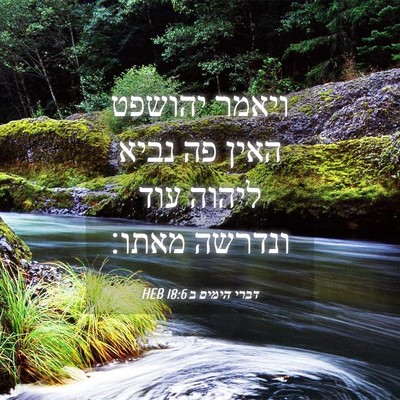 Picture 04 - דברי הימים ב 18:6 HEB - ויאמר יהושפט האין פה נביא - Bible Verse Picture