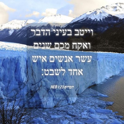 Picture 04 - דברים 1:23 HEB - וייטב בעיני הדבר ואקח מכם - Bible Verse Picture