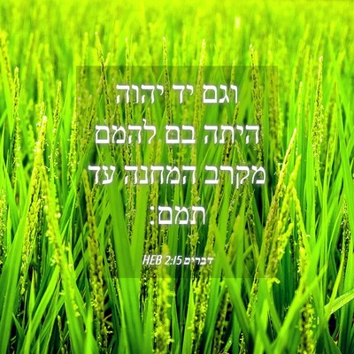 Picture 04 - דברים 2:15 HEB - וגם יד יהוה היתה בם להמם - Bible Verse Picture