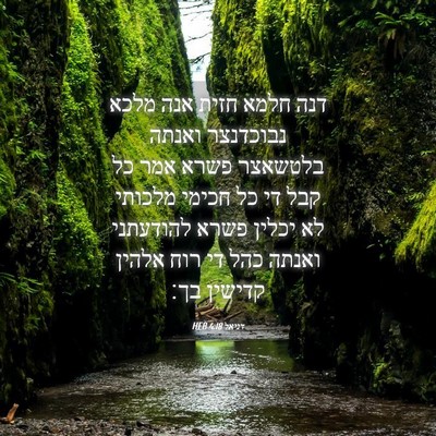 Picture 04 - דניאל 4:18 HEB - דנה חלמא חזית אנה מלכא - Bible Verse Picture
