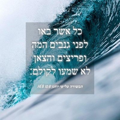 Picture 04 - הבשורה על־פי יוחנן 10:8 HEB - כל אשר באו לפני גנבים המה - Bible Verse Picture