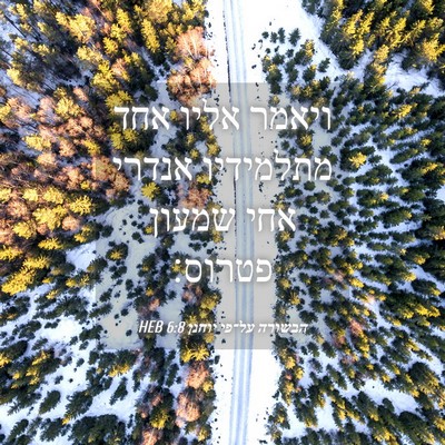 Picture 04 - הבשורה על־פי יוחנן 6:8 HEB - ויאמר אליו אחד מתלמידיו - Bible Verse Picture