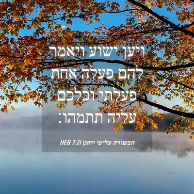 Picture 04 - הבשורה על־פי יוחנן 7:21 HEB - ויען ישוע ויאמר להם פעלה - Bible Verse Picture
