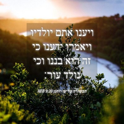 Picture 04 - הבשורה על־פי יוחנן 9:20 HEB - ויענו אתם יולדיו ויאמרו - Bible Verse Picture