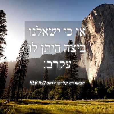 Picture 04 - הבשורה על־פי לוקס 11:12 HEB - או כי ישאלנו ביצה היתן לו - Bible Verse Picture