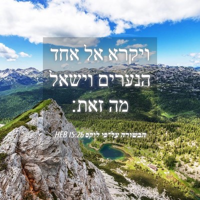 Picture 04 - הבשורה על־פי לוקס 15:26 HEB - ויקרא אל אחד הנערים וישאל - Bible Verse Picture
