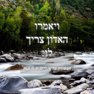 Picture 04 - הבשורה על־פי לוקס 19:34 HEB - ויאמרו האדון צריך - Bible Verse Picture