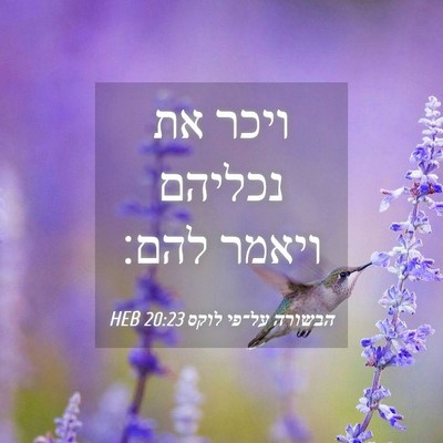 Picture 04 - הבשורה על־פי לוקס 20:23 HEB - ויכר את נכליהם ויאמר - Bible Verse Picture