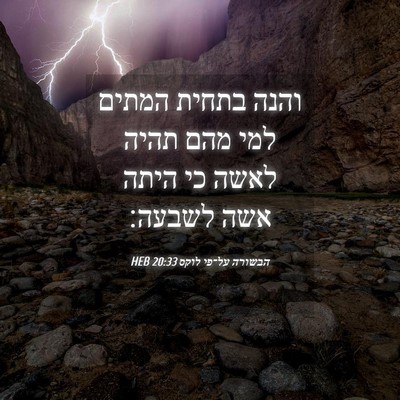 Picture 04 - הבשורה על־פי לוקס 20:33 HEB - והנה בתחית המתים למי מהם - Bible Verse Picture