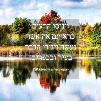 Picture 04 - הבשורה על־פי לוקס 8:34 HEB - וינוסו הרעים כראותם את אשר - Bible Verse Picture