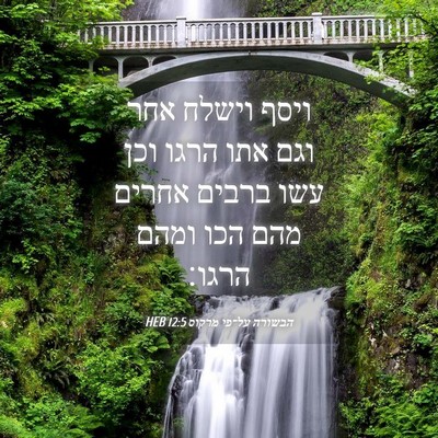 Picture 04 - הבשורה על־פי מרקוס 12:5 HEB - ויסף וישלח אחר וגם אתו הרגו - Bible Verse Picture