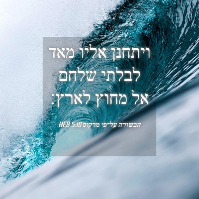Picture 04 - הבשורה על־פי מרקוס 5:10 HEB - ויתחנן אליו מאד לבלתי שלחם - Bible Verse Picture
