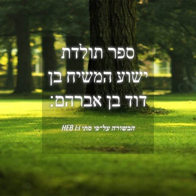 Picture 04 - הבשורה על־פי מתי 1:1 HEB - ספר תולדת ישוע המשיח בן דוד - Bible Verse Picture