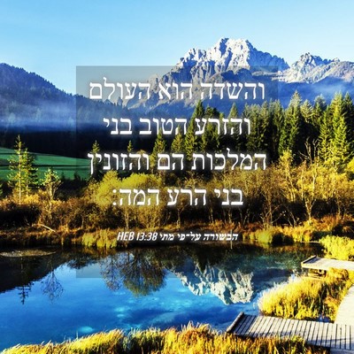Picture 04 - הבשורה על־פי מתי 13:38 HEB - והשדה הוא העולם והזרע הטוב - Bible Verse Picture