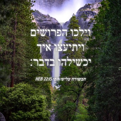 Picture 04 - הבשורה על־פי מתי 22:15 HEB - וילכו הפרושים ויתיעצו איך - Bible Verse Picture